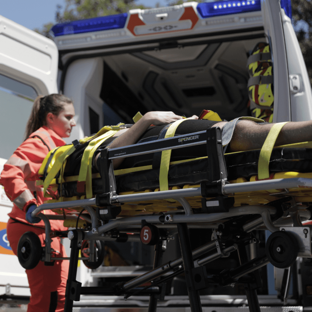 Spencer Stretcher with patient